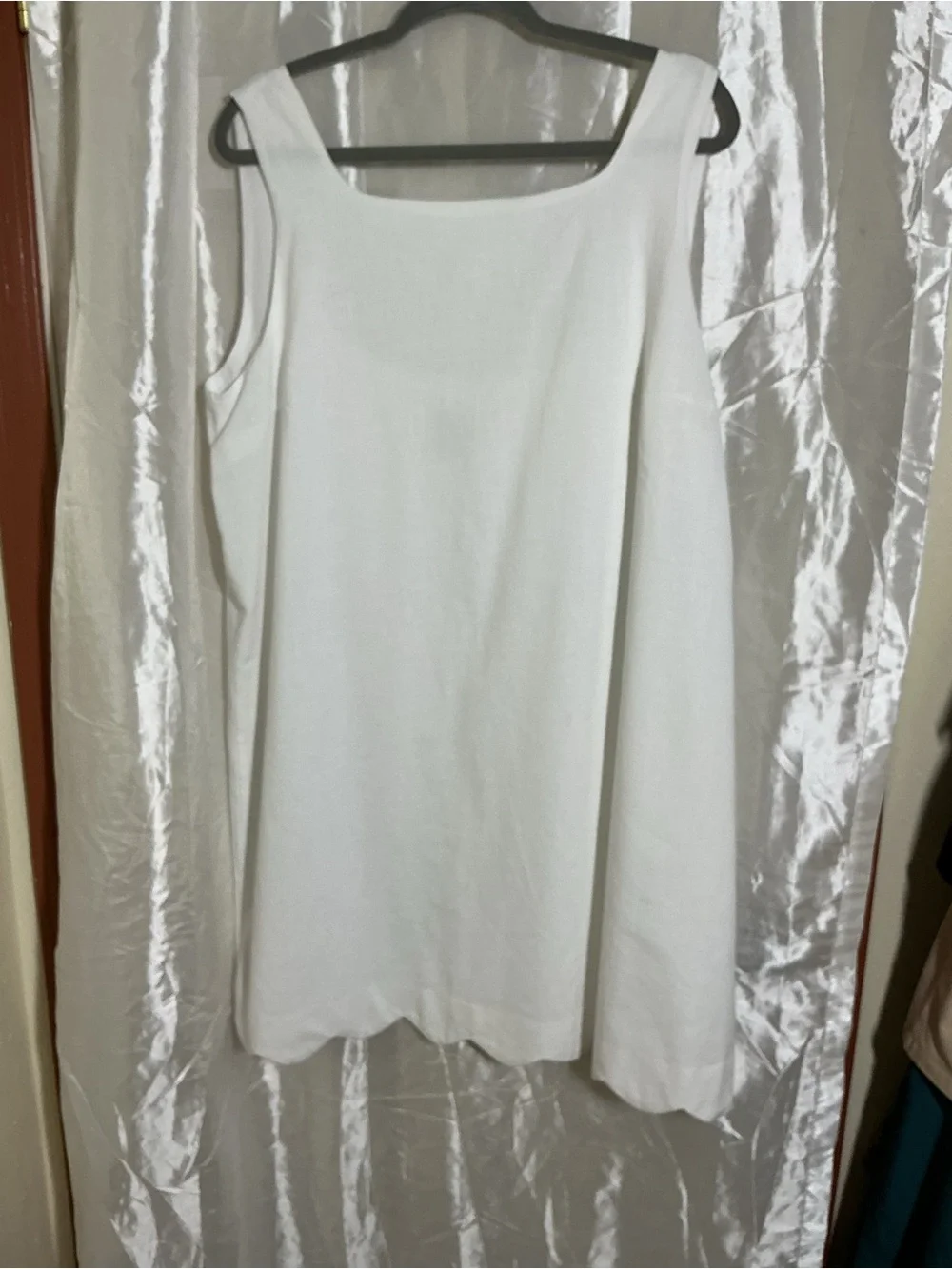 kate spade White Square-Neck Midi Dress